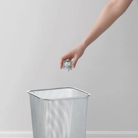 Zeller 18102 Papierkorb, eckig, Mesh, ca. 26,8 x 26,8 x 35,5 cm, Abfalleimer, Abfallkorb, Büro, Arbeitszimmer, Kinderzimmer