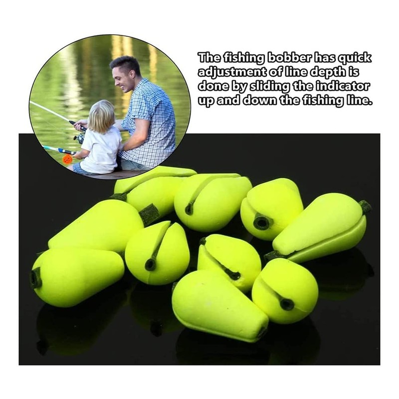 Xsdjasd 30pcs EVA Teardrop Strike Fly Fishing Float Strike Indicator