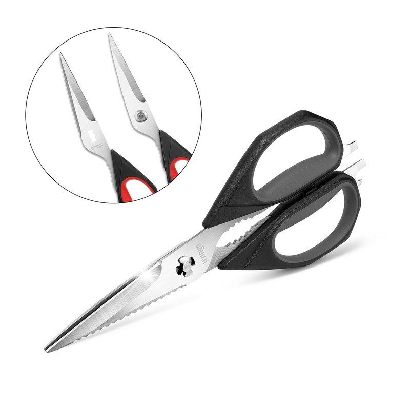 LIVINGO Kitchen Scissors Forged Stainless Steel Removable Cooking Scissors Rubber