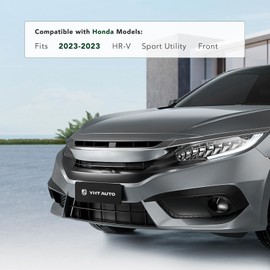 YHTAUTO Front License Plate Frame w/o Screws Compatible with Honda HR-V 2023 Sport Utility, Plastic Black Bumper License Plate Bracket, No Drill Licence Plate Holder