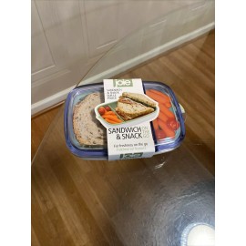 Joie MSC Sandwich And Snack On The Go Container Clear White Lime Green