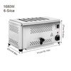 1650W Toaster Machine Stainless Steel Bread Toaster Electric Bread Baker