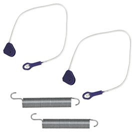 SPARES2GO Door Spring Rope Hinge Tension Support for Beko Dishwasher (2 x Springs, 2 x Ropes)