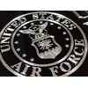 Bold Engraved US Air Force Veteran Aluminum Metal Black Diamond