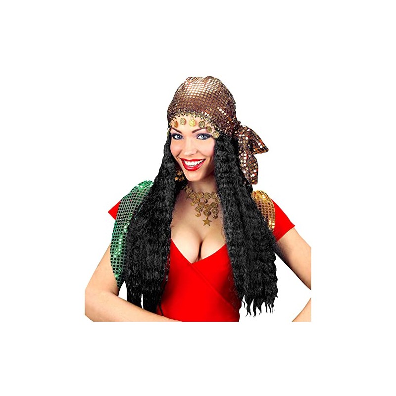 Gipsy withSequin Headscarf Wig for Hair Accessory Fancy Dress