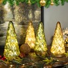 Christmas Decorations Tabletop Glass Christmas Tree Centerpiece Battery Operated Lamp