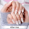 French Tip False Nails with Glue 24 Pcs Soft Gel