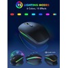 Wireless Keyboard and Mouse Combo, RGB Backlit, Rechargeable & Light