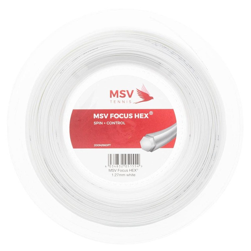 MSV Focus-Hex String Reel - White, 1.27 mm