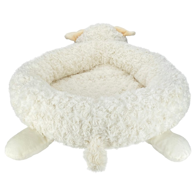 Multipet Lamb Chop Bed for Dogs, White, 27.0" L x