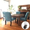 4-Piece Set of Antique Brass Rollers with Rubber Wheels Suitable