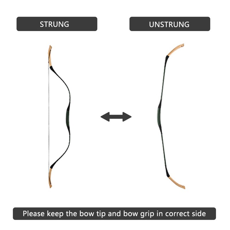 AF Archery Turkish Recurve Bow, 53" Traditional Horse Bow, Mounted