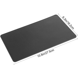 Gatuida 2piezas Tapete Antideslizante para Tablero De Auto Almohadilla Multiusos para Teléfono Resistente Temperaturas Reutilizable y Fácil De Limpiar Protección para Accesorios Carro Negr