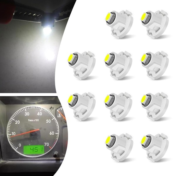 DYEKNEE 10 PCS Automotive T4.2 LED Dash Light, 0.39" x