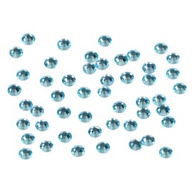 2880PCS Art Nail Rhinestones non Hotfix Glue Fix Round Crystals Glass Flatback for DIY Jewelry Making with one Picking Pen (ss8 2880pcs, Aquamarine)