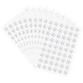 Hybsk 540 Counts Small Star Stickers for Reward 0.5 Inch Metallic Foil Teacher Cute Tiny Star Labels (Silver)
