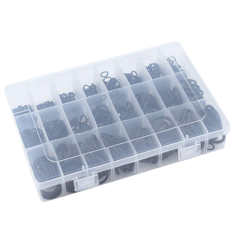 Yuhtech O-Rings Nitrile Rubber, 740 Pcs 24 Sizes Rubber O-Ring