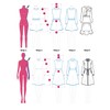 XIEHAIGE 4 Pcs Humanoid Clothing Measuring French Curve Pattern Grading