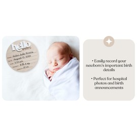 Hello World Baby Announcement Sign, Baby Birth Stats Sign, Welcome Baby Sign, Hospital Baby Announcement Sign