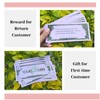 Nail Client Loyalty Reward Card, Nail Cash Coupon Voucher Nail