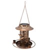 Solar Bird Feeder for Outdoors Hanging IP65 Waterproof Warm Light