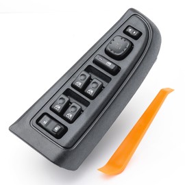 KUTTOLE Driver Power Window Switch & Bezel w/Folding Mirrors for 2003-2007 Hummer H2, Replaces 15883429 - Direct Fit!