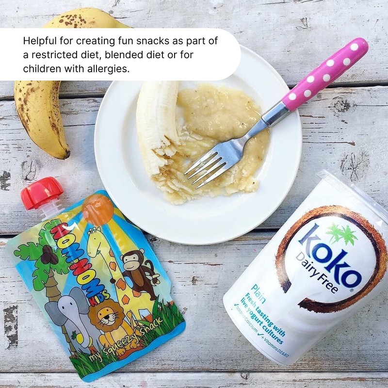Nom Nom Kids – 10 x 140ml Animal Design side