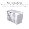 ASUS Prime AP201 White MicroATX Tempered Glass Edition Supports Graphics