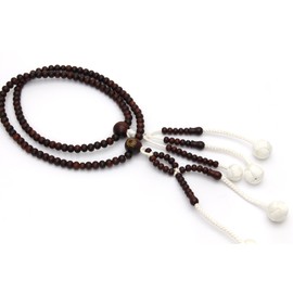 Soka Gakkai Prayer Beads, Natural Pure Rosewood, High Class Tuft, Academic Society Mark Engraved, Unisex