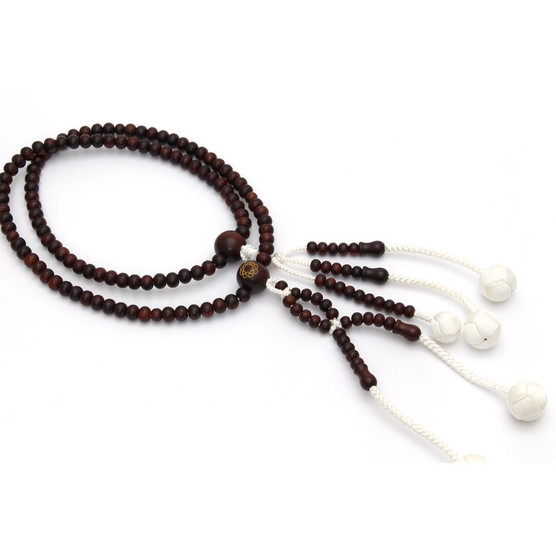 Soka Gakkai Prayer Beads, Natural Pure Rosewood, High Class Tuft,