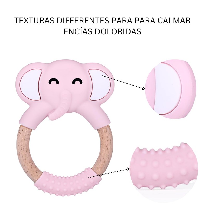 chummies | Dona de Elefante mordedera de silicon y madera