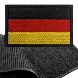 Patch Germany Flag Velcro – 8 x 5 cm – German Velcro Badge Military Flags Emblem Patch with Velcro Fastening, Airsoft Sticker Velcro Straps for Backpacks Custom Gifts