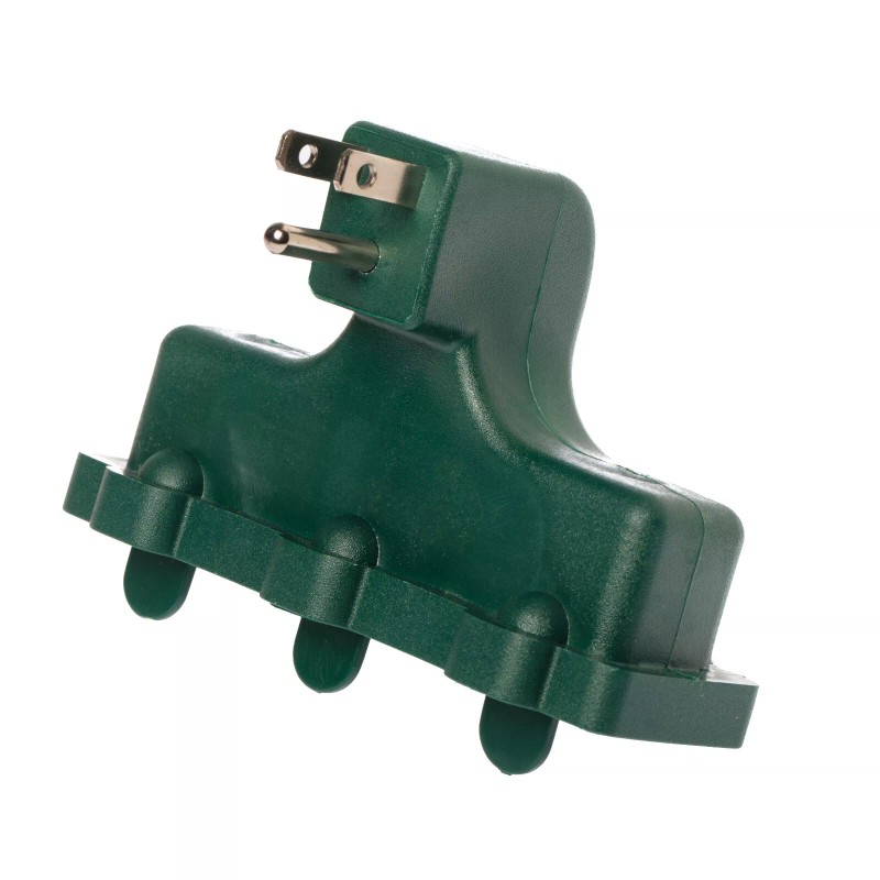 Projectpak 3 Outlet Wall Plug Adapter with Covers Indoor Outdoor