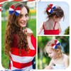 IKOLA 4.5 Inch Sequin Hair Bows, Red White Blue