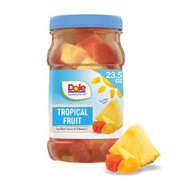 Dole Tropical Fruit in 100% Fruit Juice with Pineapple & Papaya, 23.5 Oz Resealable Jar
