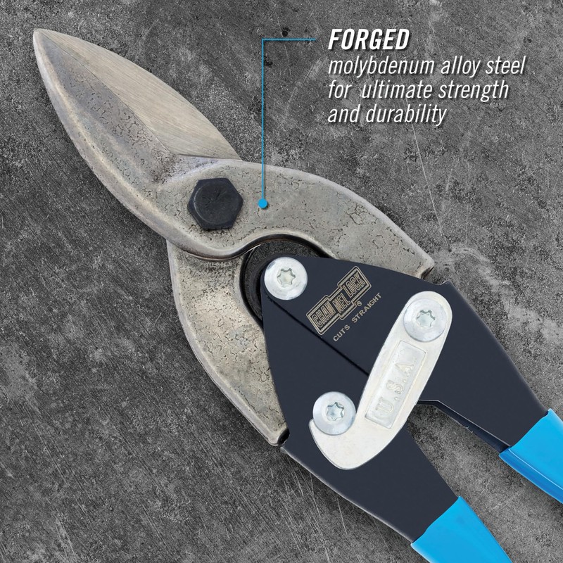 Channellock Aviation Snip 610SS - Utility Straight Cut, CR Steel,