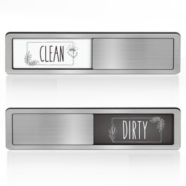Dishwasher Magnet Clean Dirty Sign - Stainless Steel Dishwasher Magnetic Sign - Clean & Dirty Dishwasher Slider Easy to Indicator - Kitchen Gadgets