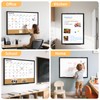 QUEENLINK Large Dry Erase Calendar for Wall, 36"x24" Double-Sided Magnetic