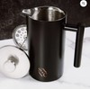 Stone & Clay Modern French Press - Black Stainless Steel