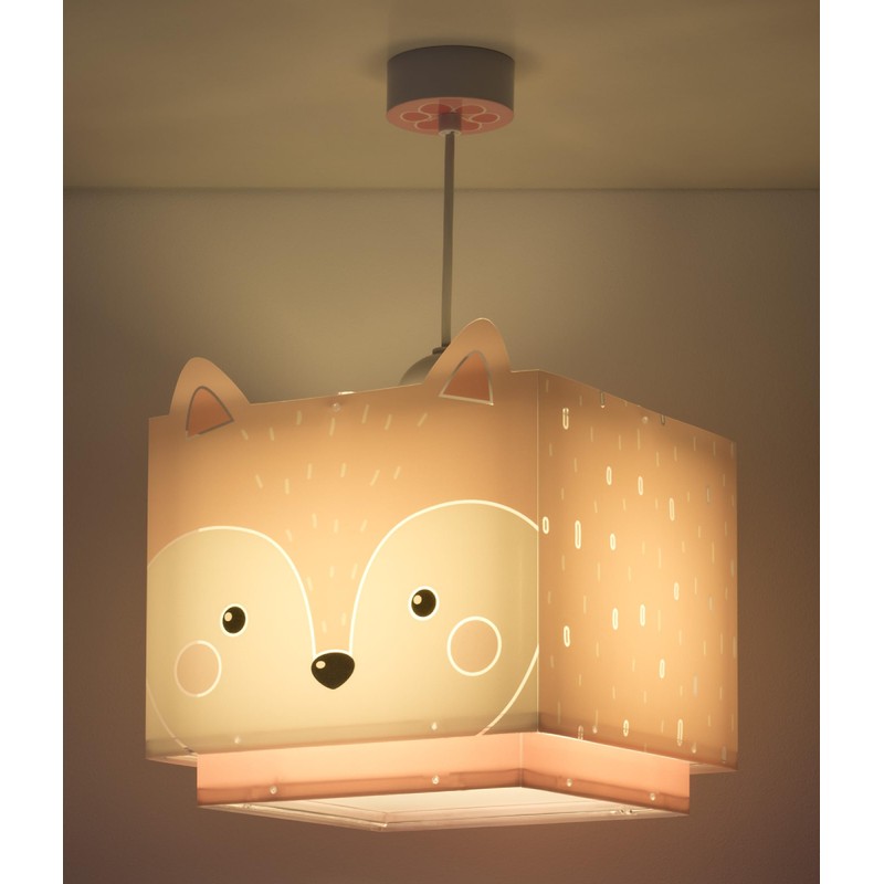 Dalber Children's Lamp Pendant Light Little Fox Animals Rose