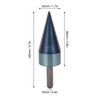 Firewood Split Drill Bit Square Shank BluePlated Screw Cone Head