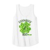 Womens Shamrock & Roll Green Leopard Print Clover Vintage Tank