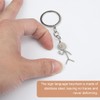 JTKREW 2 x Funny Doodle Graffiti Keyring Pendant Silver Smiley