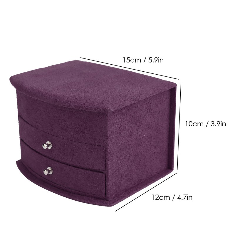 3 Layers Portable Jewelry Earrings Rings Bracelet Necklace Box Organizer