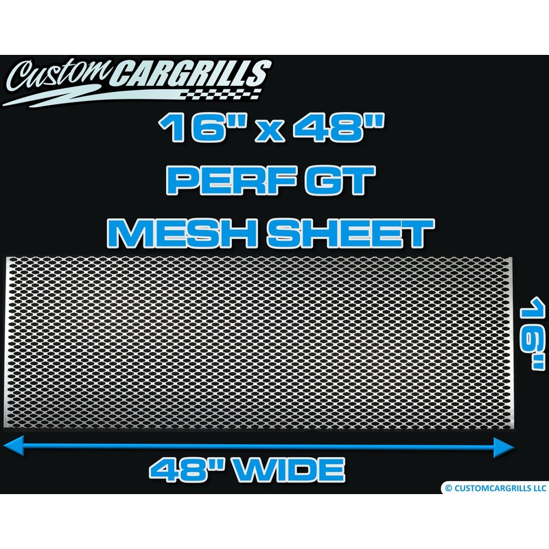 CCG 16"x48" Perforated GT Grill Mesh Sheet - Silver