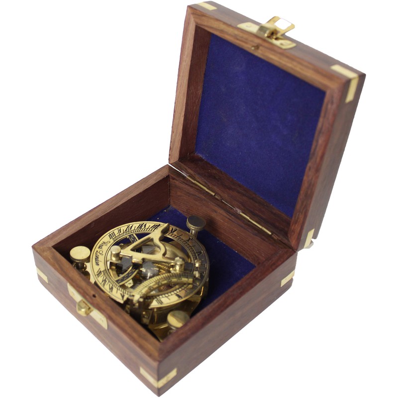 Antik 2000 Functional Nautical Compass Brass with Sundial in Elegant