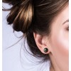 SIISPRI 316L Surgical Stainless Steel Evil Eye Earrings Round Circle