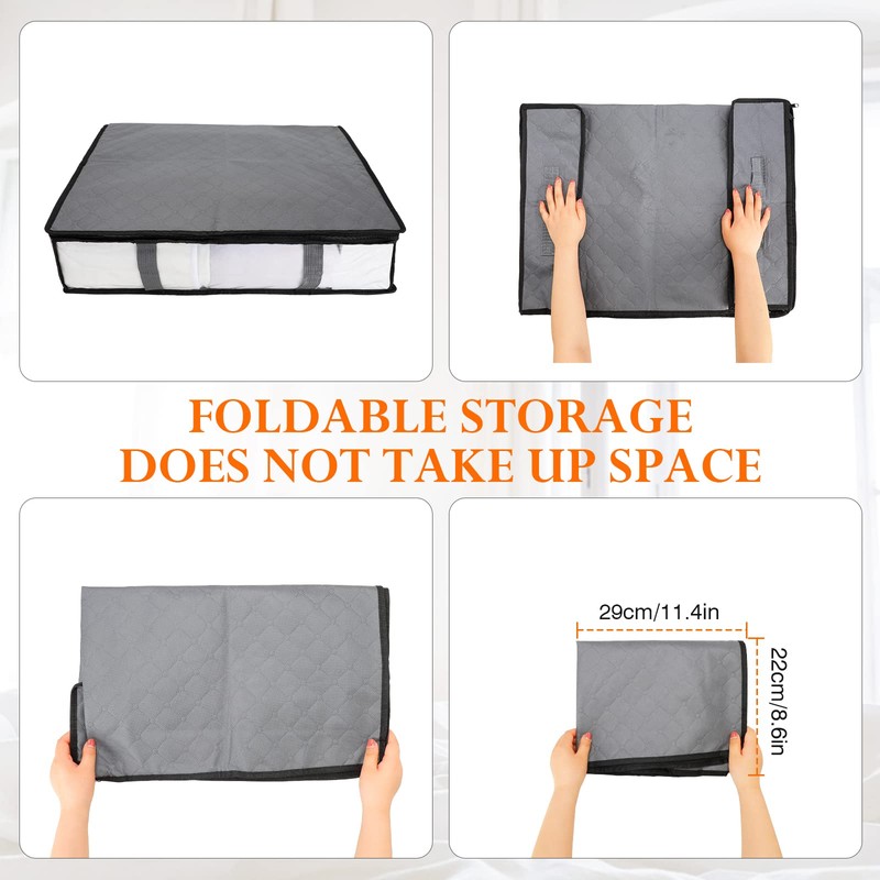 AiQInu Underbed Storage Box, Pack of 2 Underbed Storage Boxes