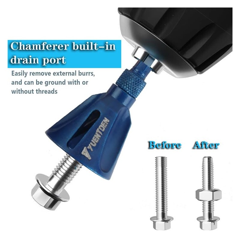 Yuentoen Deburring Chamfer Tool with Sharp Tungsten Carbide Blades, Fast
