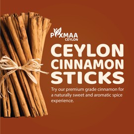 Pixmaa Ceylon, Cinnamon Sticks 1 oz (28g) – True or Real Ceylon Cinnamon Quills from Sri Lanka | Premium Grade, Ceylon Cinnamon Sticks for Tea, Baking, Cooking, and Spice Blends